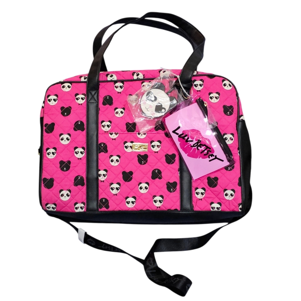 Betsey Johnson Panda Weekender Duffle Bag